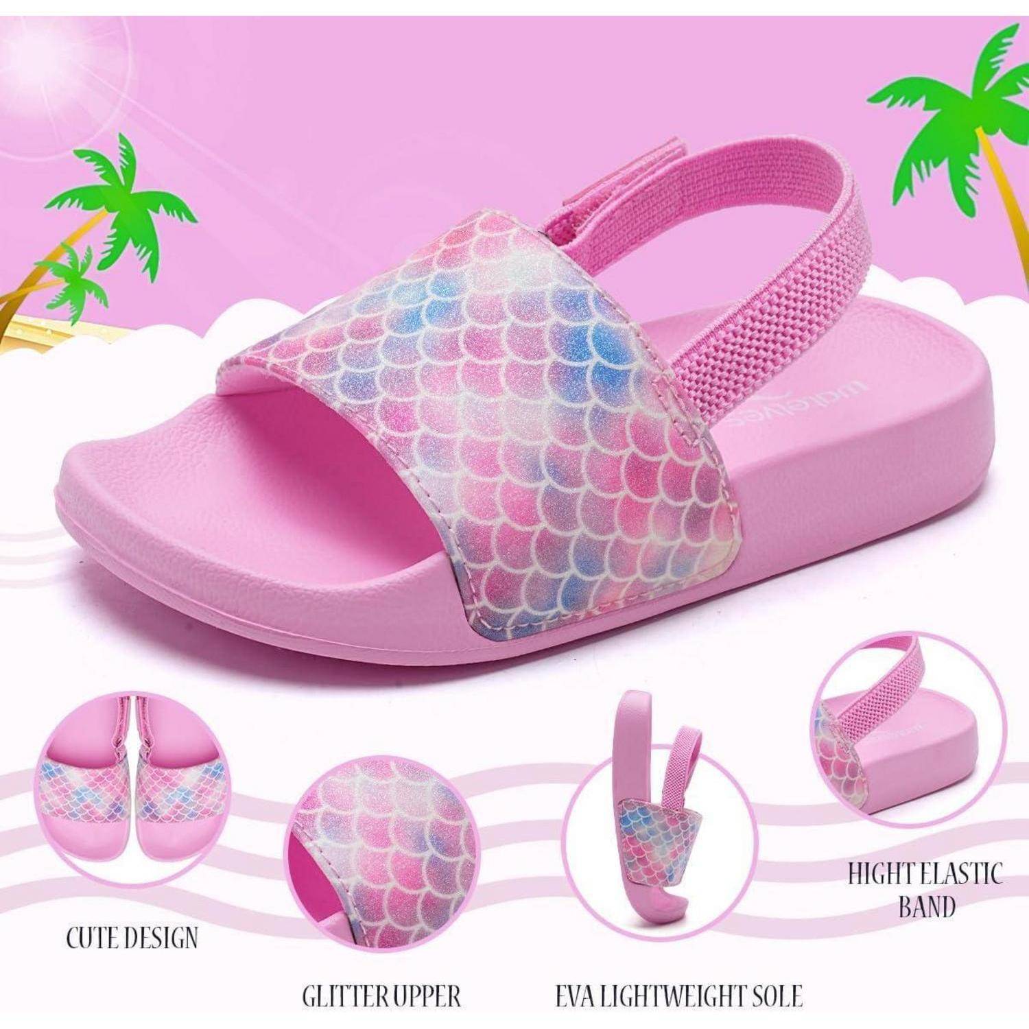 Badeschuhe Kinder Jungen Mädchen rutschfest 30 EU Rosa Glitzer