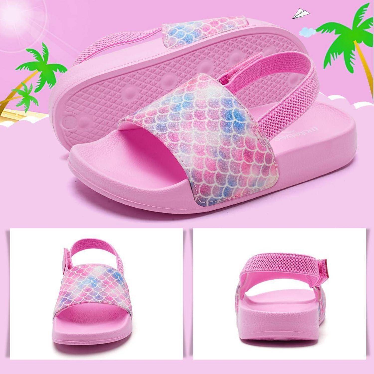 Badeschuhe Kinder Jungen Mädchen rutschfest 30 EU Rosa Glitzer