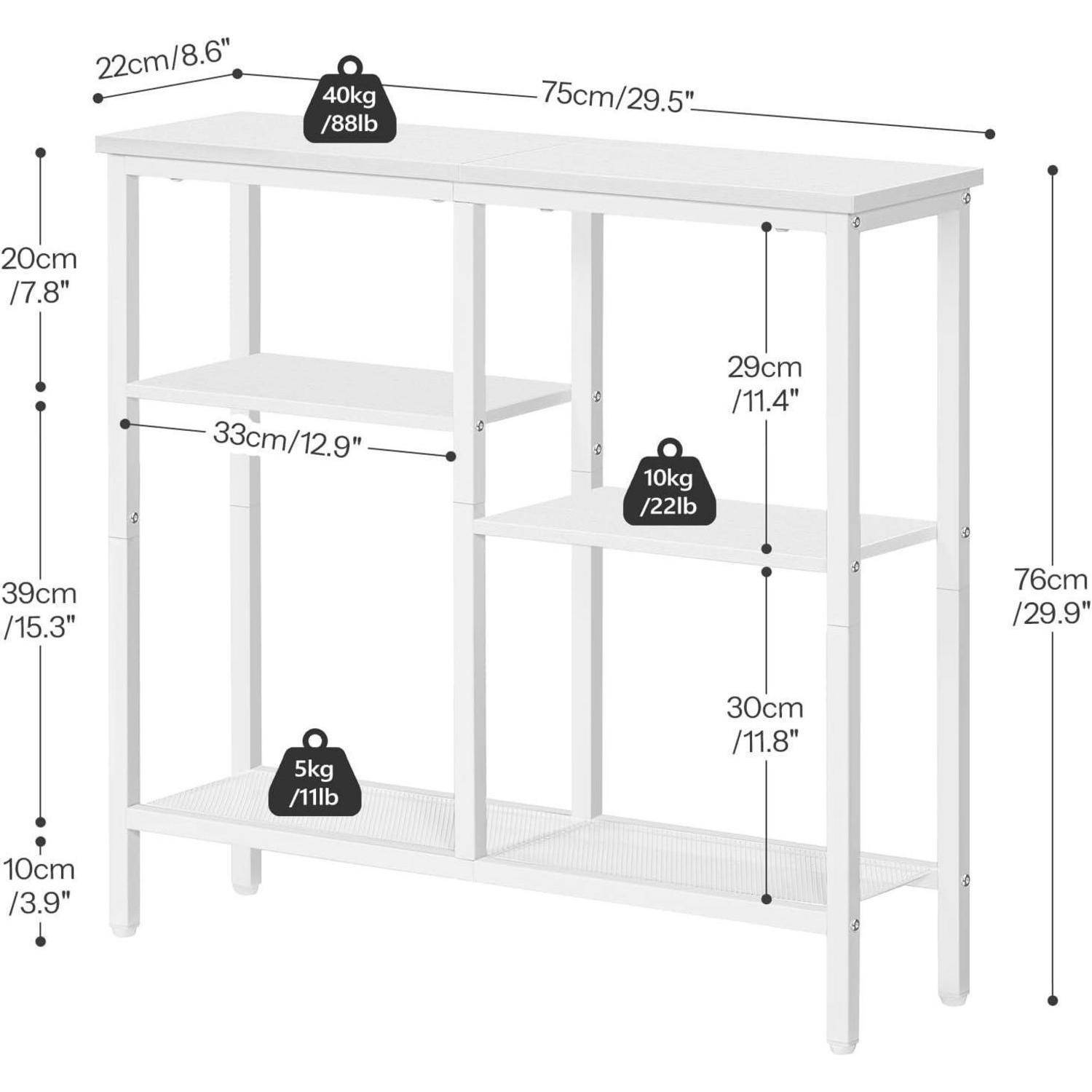 Konsolentisch Beistelltisch Flurtisch Sofatisch 75 cm Weiß