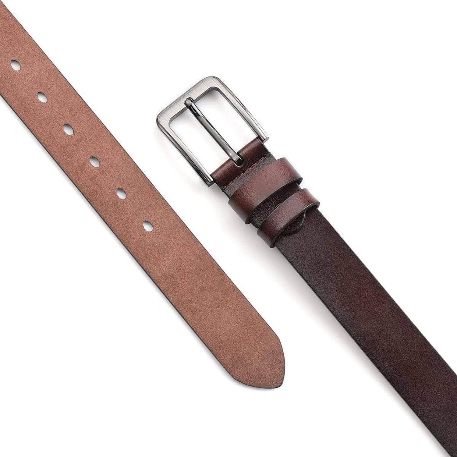 Ledergürtel Herren Jeansgürtel Braun Taille 46W-49W=Länge 140cm