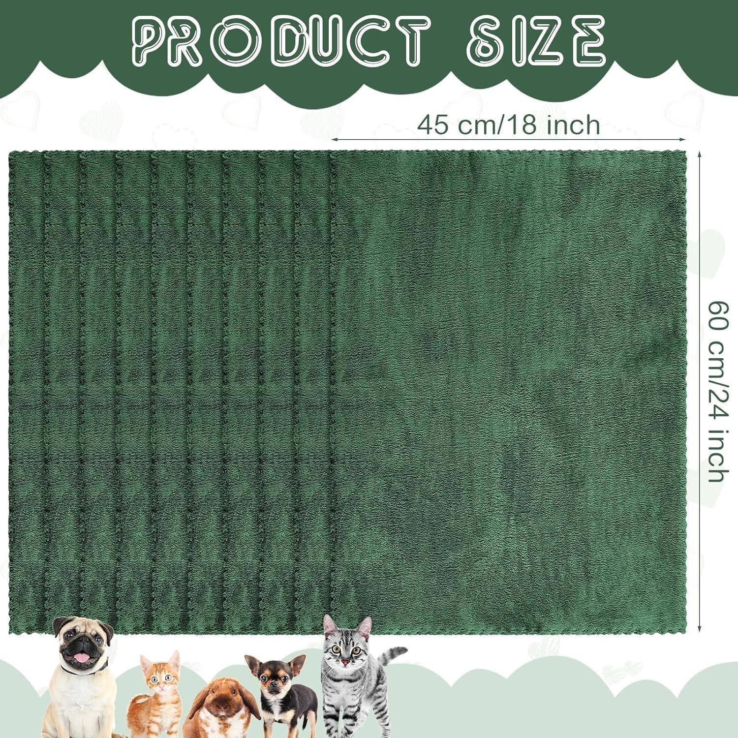 Haustier Decken Hunde Katze Pipi Pad Matte 18 x 24 Zoll Dunkelgrün