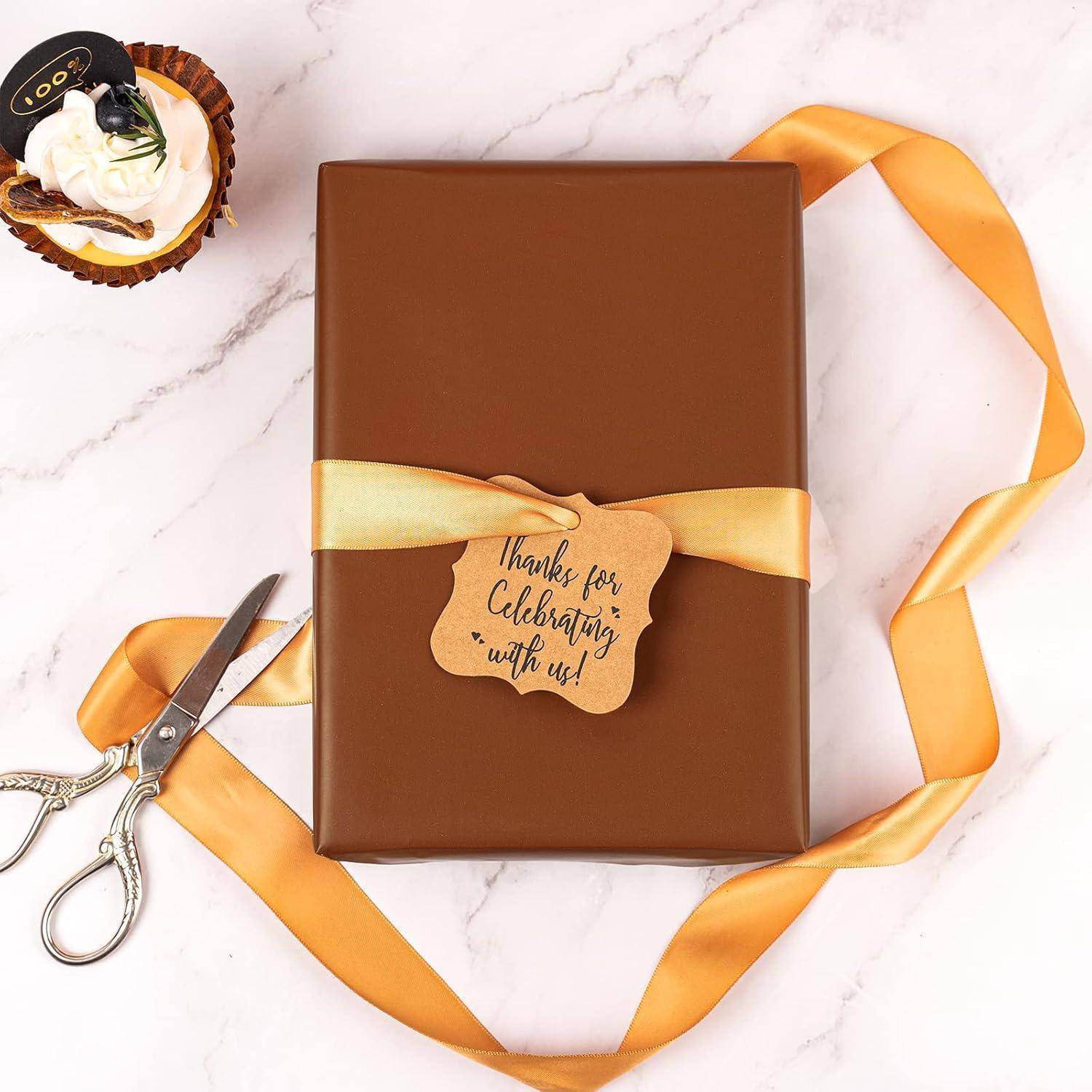 Geschenkpapier einfarbig Weihnachten Hochzeit Schokoladenbraun