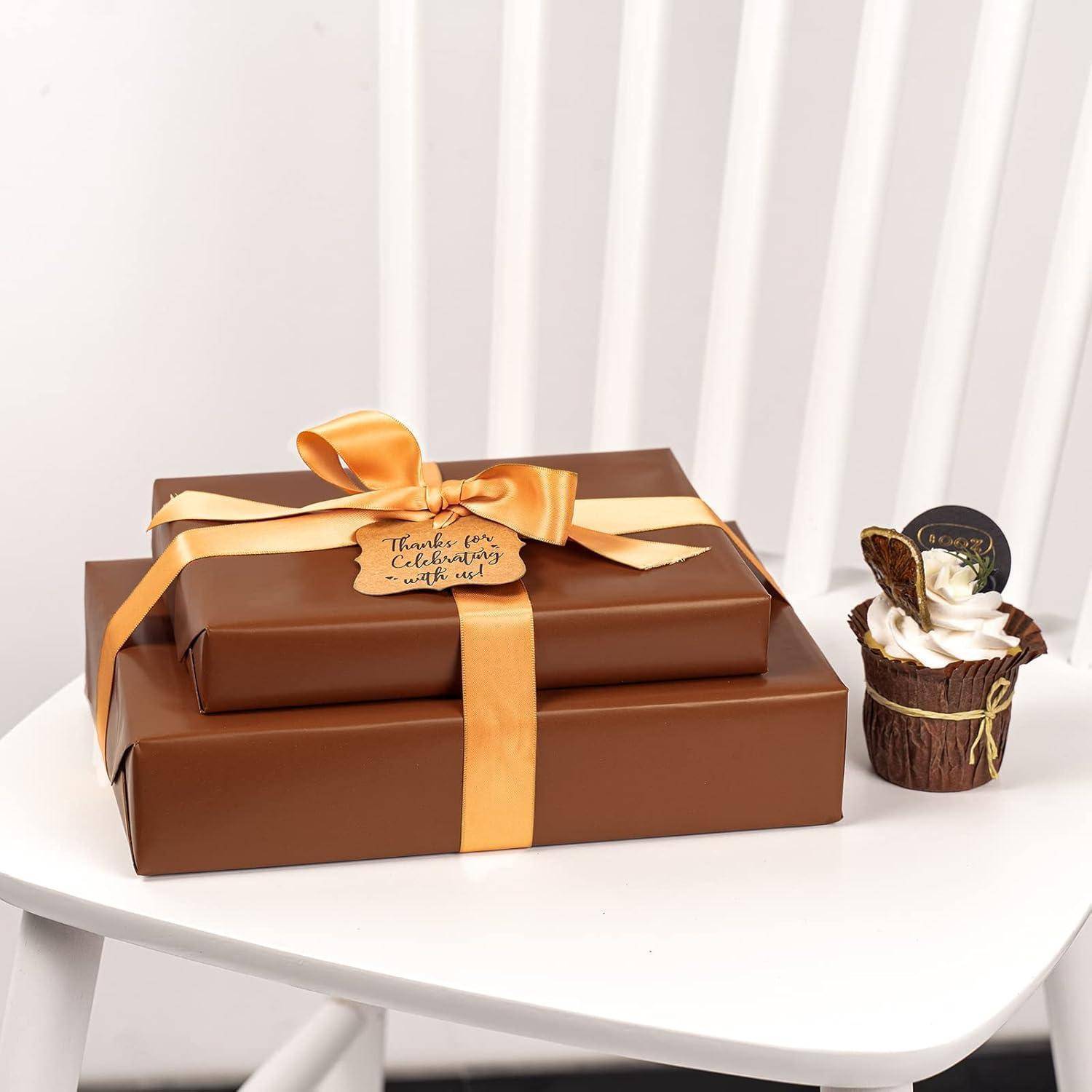 Geschenkpapier einfarbig Weihnachten Hochzeit Schokoladenbraun