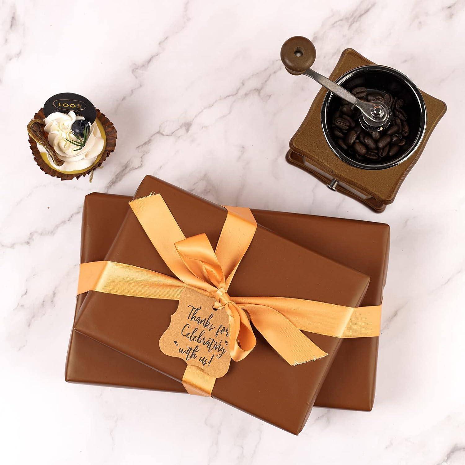 Geschenkpapier einfarbig Weihnachten Hochzeit Schokoladenbraun