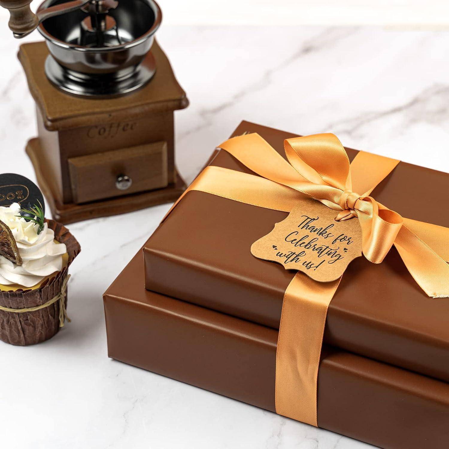 Geschenkpapier einfarbig Weihnachten Hochzeit Schokoladenbraun