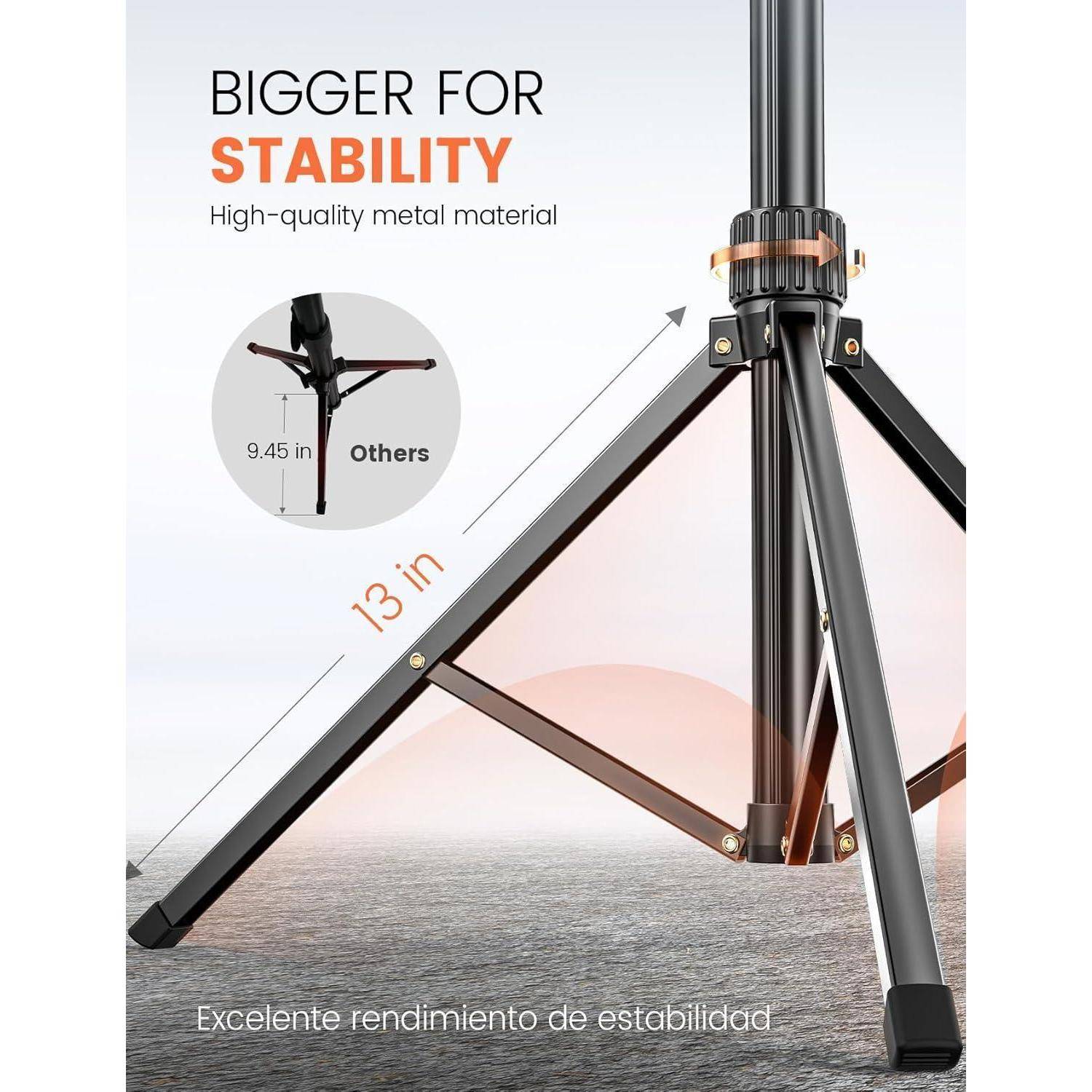 Handystativ Smartphone Aluminium Erweiterbar 210cm Schwarz
