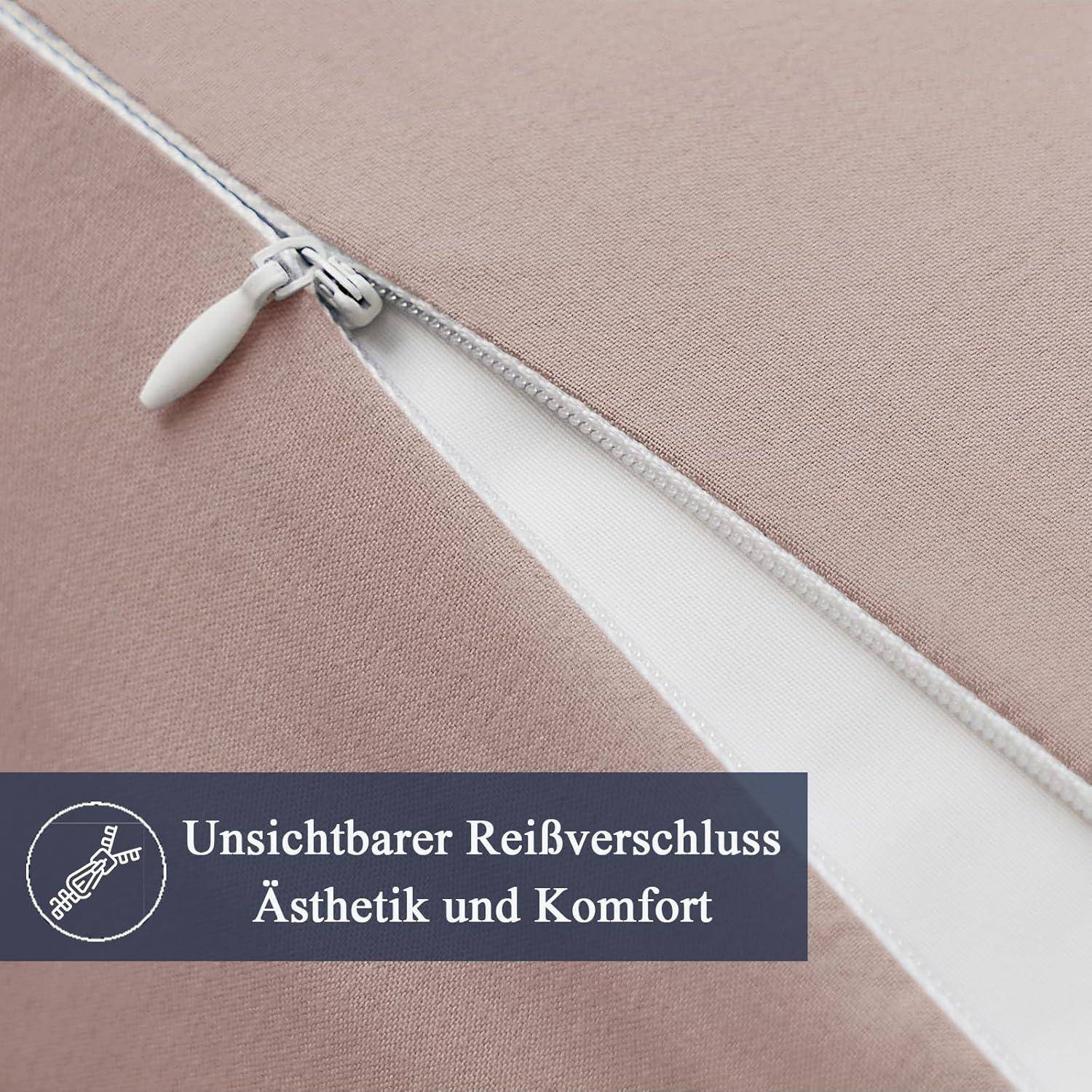 Nahaufnahme eines weichen Kissens mit einem unsichtbaren Reißverschluss, der die Ästhetik und den Komfort des 'Unsichtbarer Reißverschluss Ästhetik und Komfort' Textes hervorhebt.