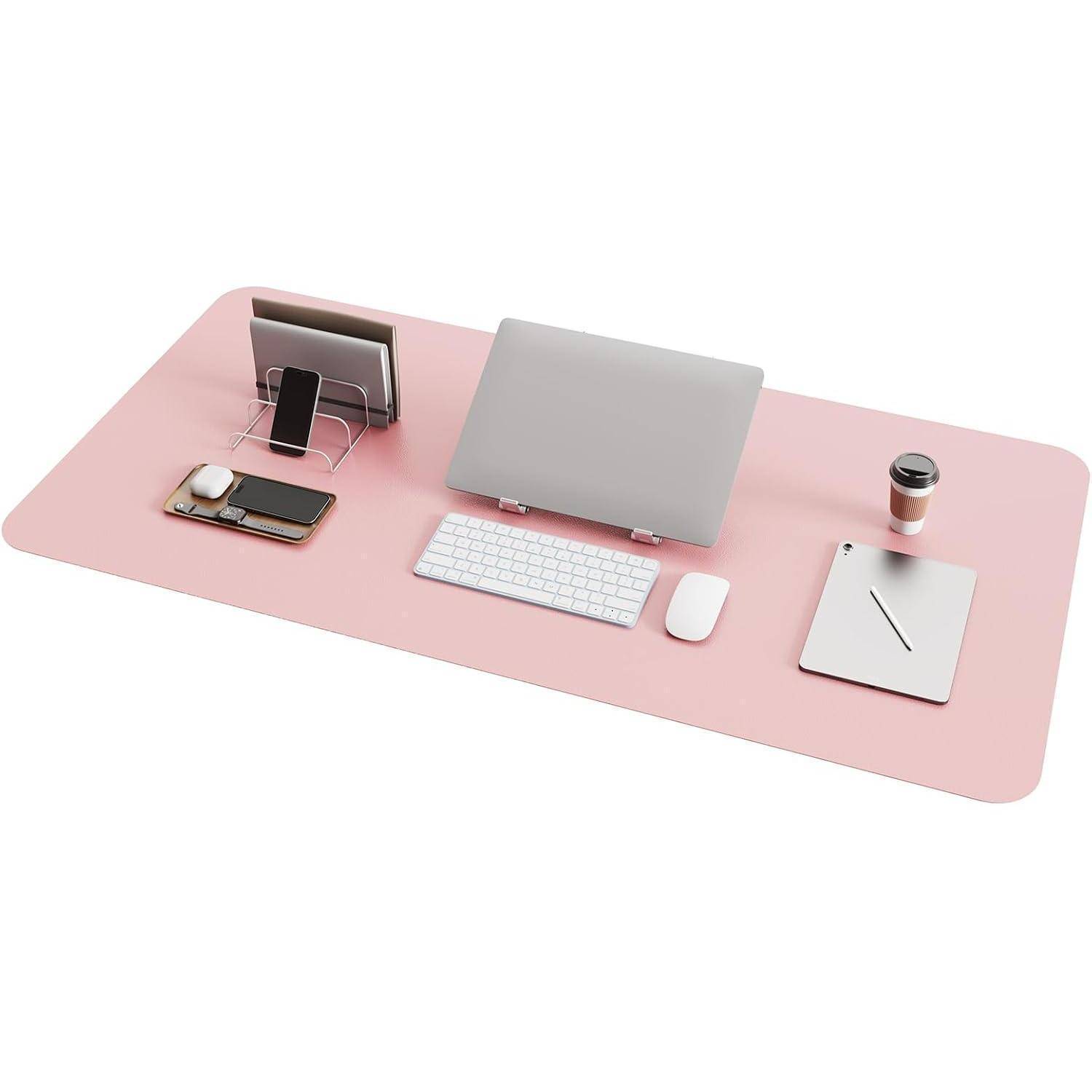 Schreibtischunterlage Mauspad Wildleder Tischschutz Büro Rosa 100*50cm