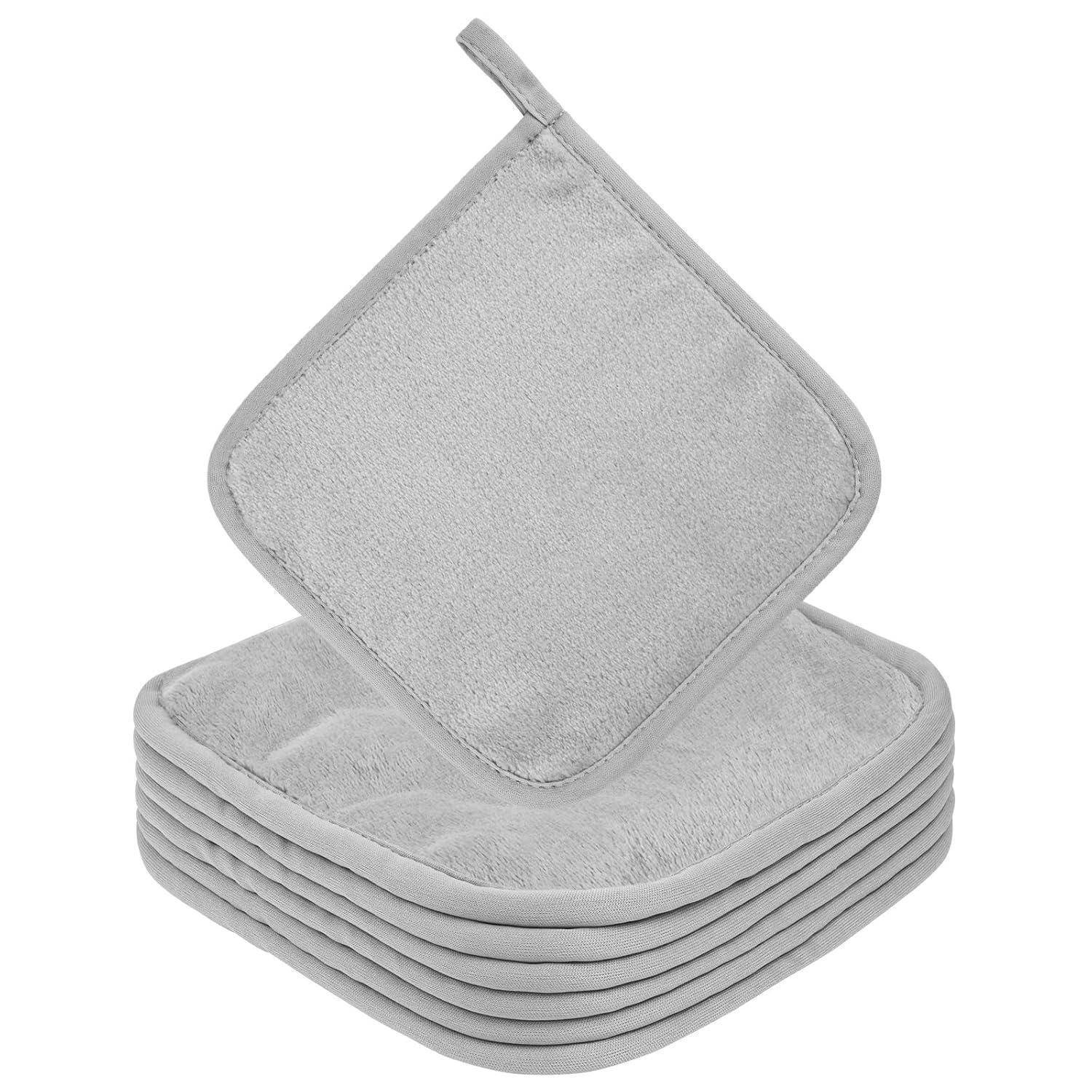 Abschminktuch 6 Stück Mikrofaser 20x20cm wiederverwendbar Grau