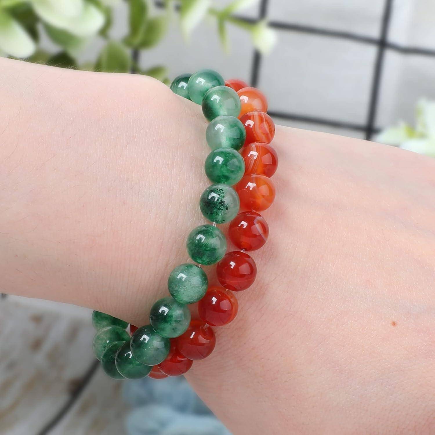 Edelsteinperlen 8mm rund 200 Stück Armbänder Halsketten 10 Farben 8mm