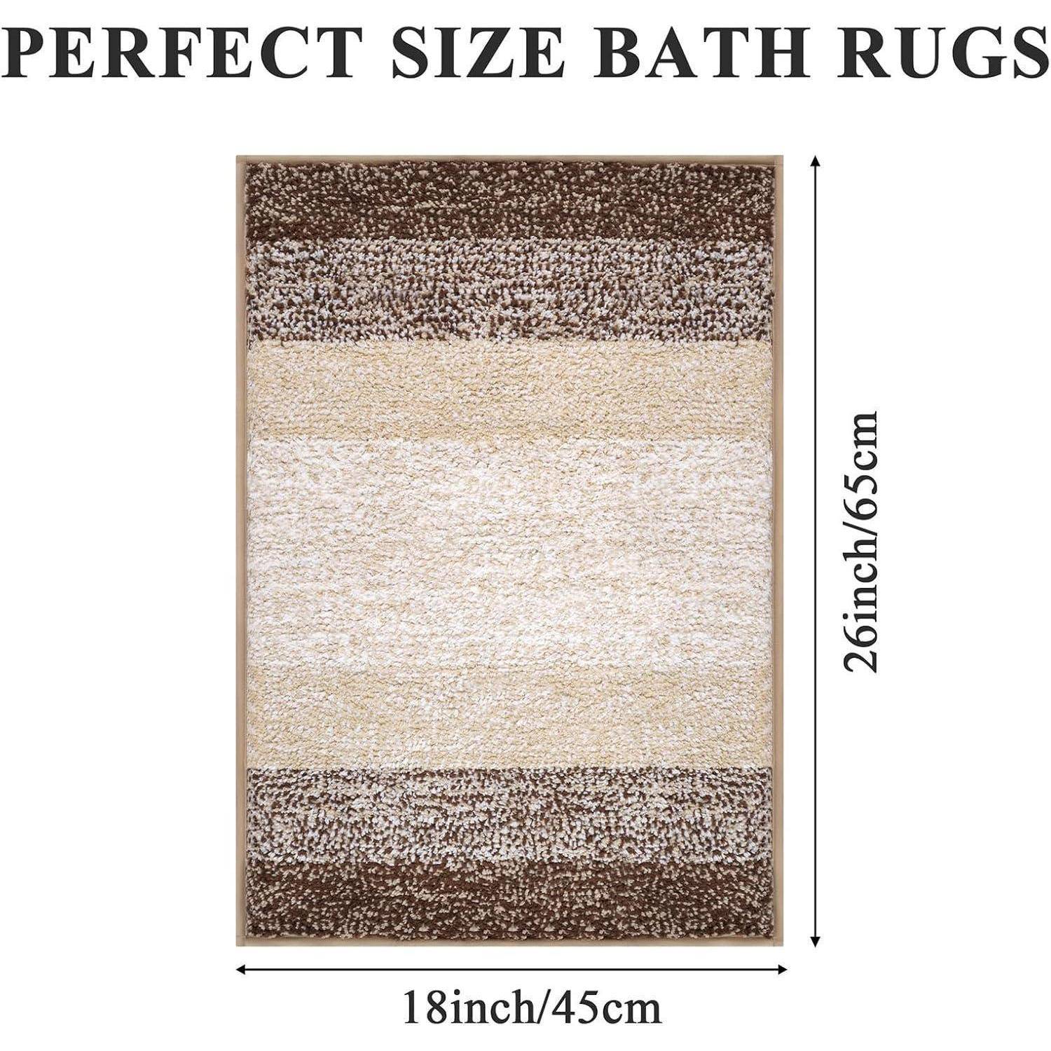 Badematte rutschfest waschbar wasserabsorbierend Kaffee 45 x 65 cm