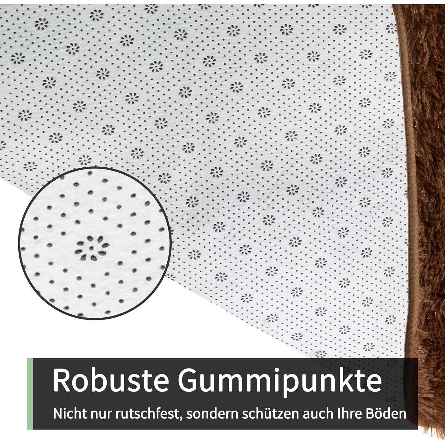 Teppich Hochflor Braun 160x230 Dunkelbraun 160 x 230 cm (Rechteckig)