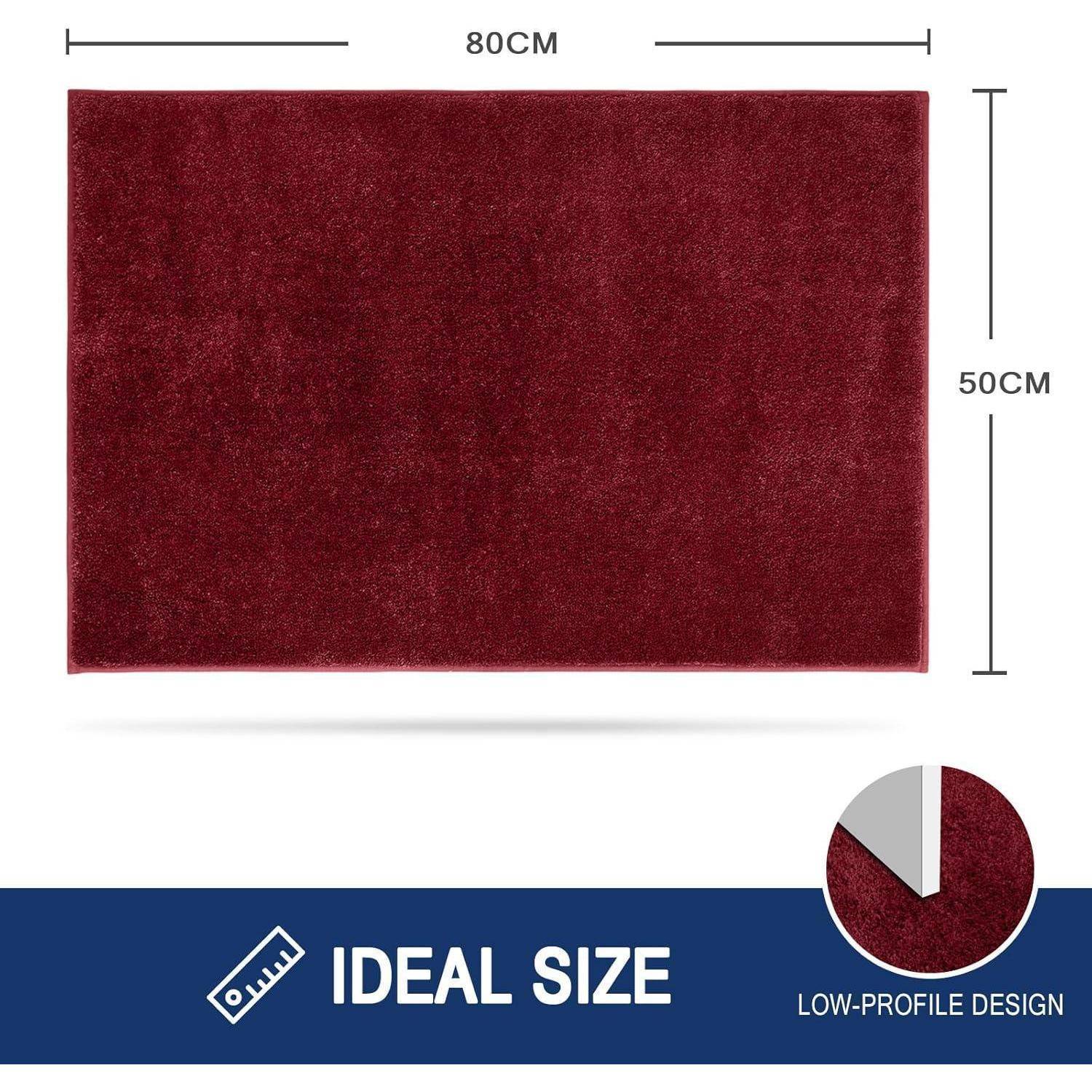 Schmutzfangmatte Maschinenwäsche 50 x 80 cm (Rechteckig) Rot