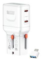 4smarts Weltreiseadapter Nomad Pocket 65W, weiß