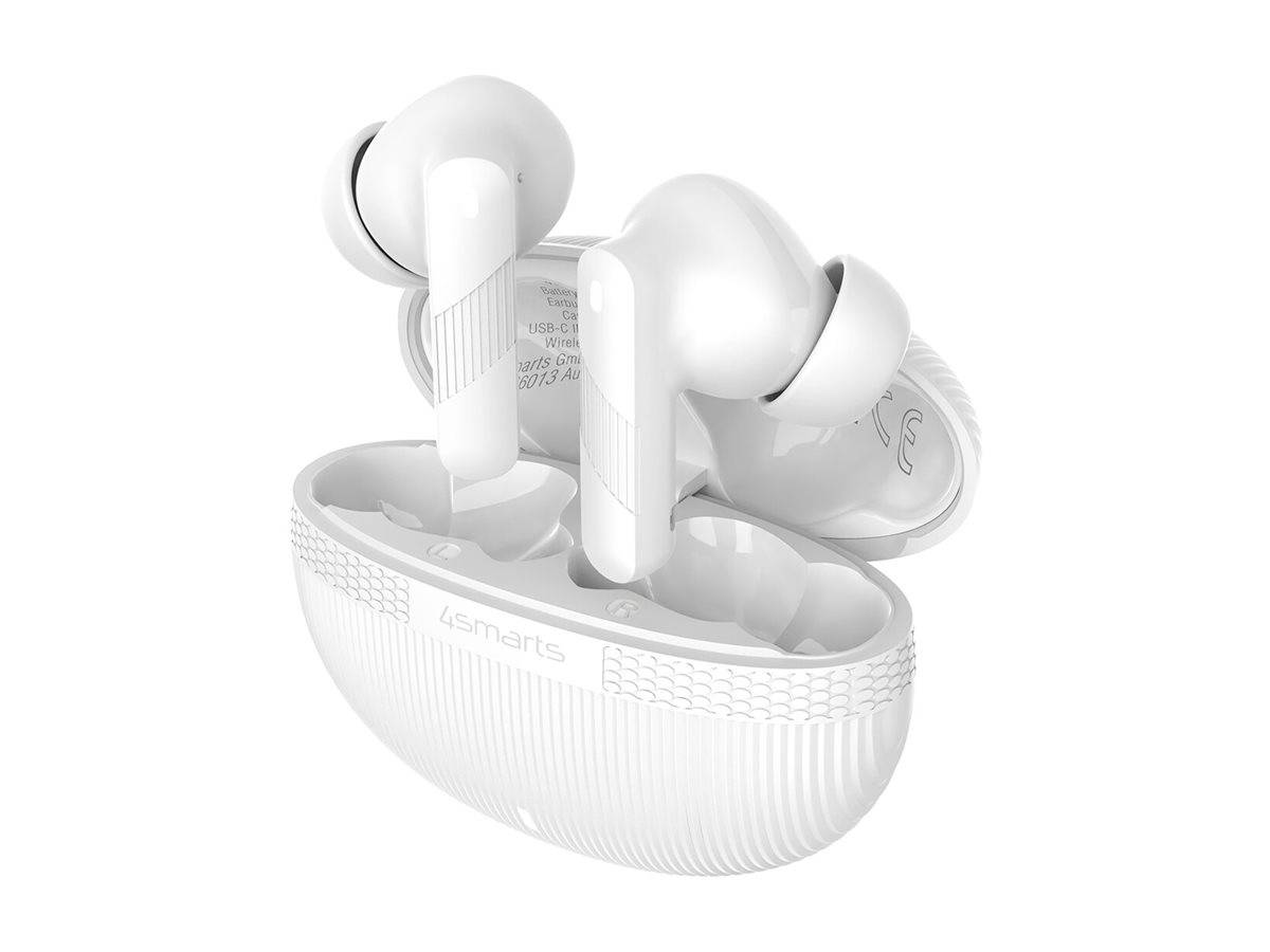 4smarts TWS Bluetooth Kopfhörer SkyBuds Pro ANC, weiß