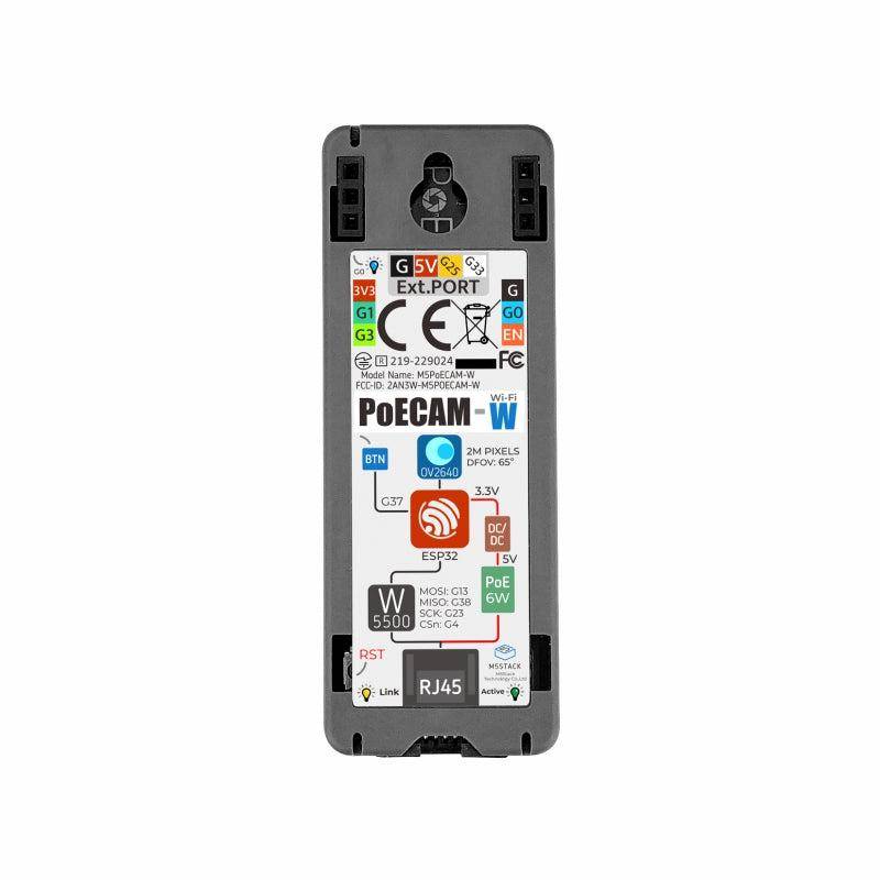 M5Stack PoE WLAN Kamera OV3660, 3MP, ESP32, W5500, 16MB Flash, 8MB PSRAM, PoE, RJ45, 6W