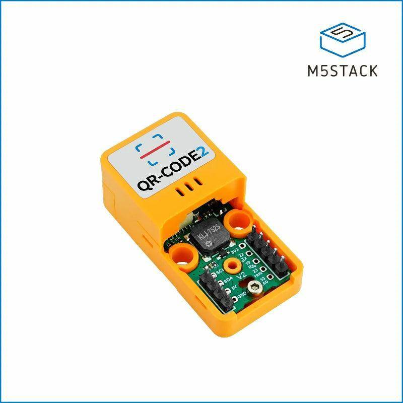 M5Stack Atomic QRCode2 Base, 1D/2D-Barcode-Scanner, UART, LED, Summer, 640×480 CMOS, 5V
