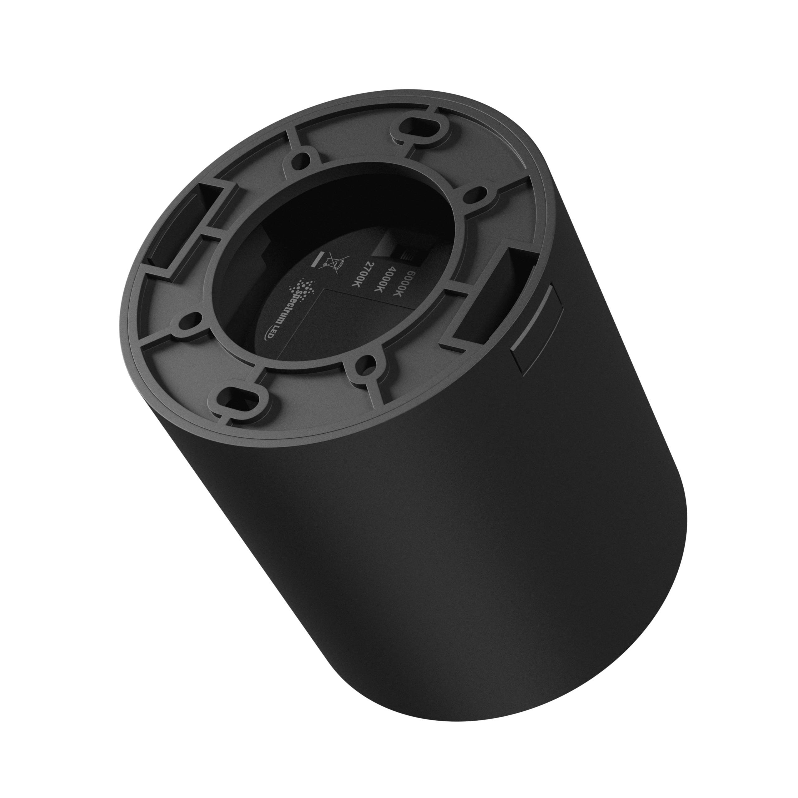 Spectrum LED Chloe Complete Surface 7W Deckenleuchte 45° 560lm schwarz rund IP20 Aufbau UGR>19 CCT 2700 – 6000K