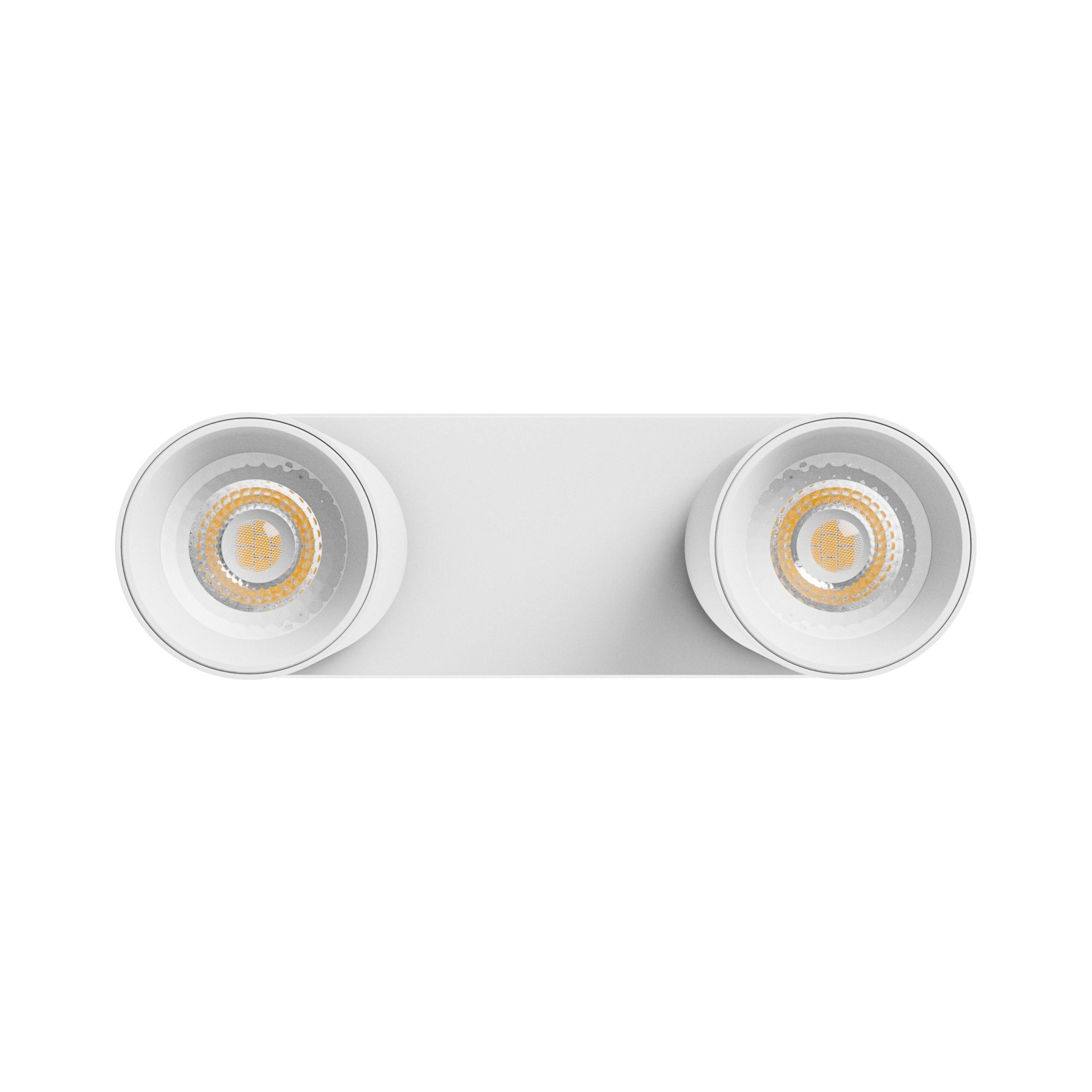 Spectrum LED MADARA ALTRO 2xGU10 Deckenleuchte 250V Aluminium IP20 Weiß Aufbauleuchte