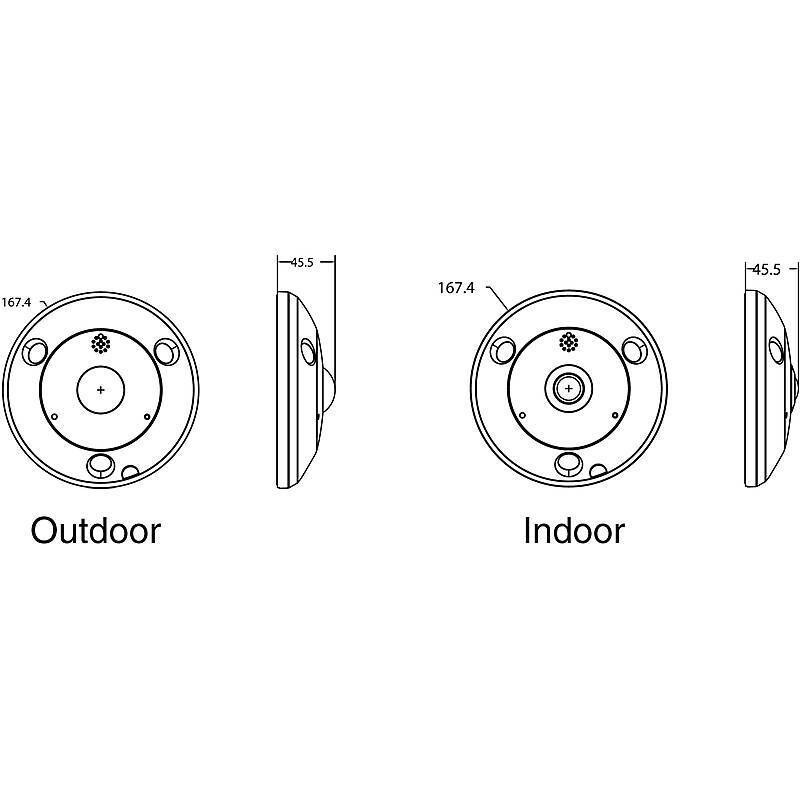TruVision TVF-5204 IP-Kamera 12MPx T/N IR PoE IP67, 12 MegapixelDome Kamera, Panorama Kamera | Blickwinkel:360° (Objekt