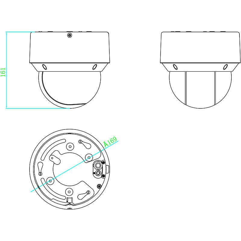 TruVision TVP-5103 IP-Kamera 3MPx T/N IR PTZ PoE, 3 MegapixelPTZ Kamera | Nachtsicht:per Infrarot (Reichweite bis zu 50