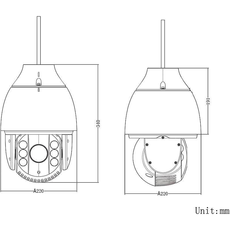 TruVision TVP-6103 HD-TVI Kamera 1080p T/N IR PTZ, 1080pPTZ Kamera | Nachtsicht:per Infrarot (Reichweite bis zu 150 m)
