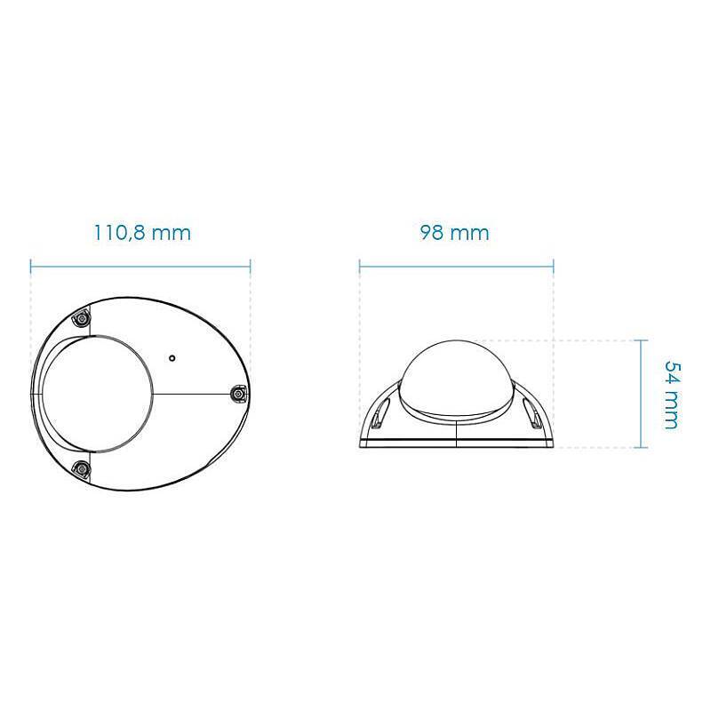 VIVOTEK MD9582-H(3.6,HL3) IP-Kamera 5MP T/N IR, 5 MegapixelDome Kamera | Blickwinkel:83° (Objektiv-Brennweite 3,6 mm) |