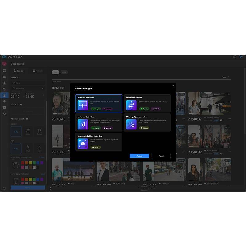 Das Bild zeigt einen Computerbildschirm mit einer Videobearbeitungsoberfläche. Ein Popup-Fenster mit dem Titel 