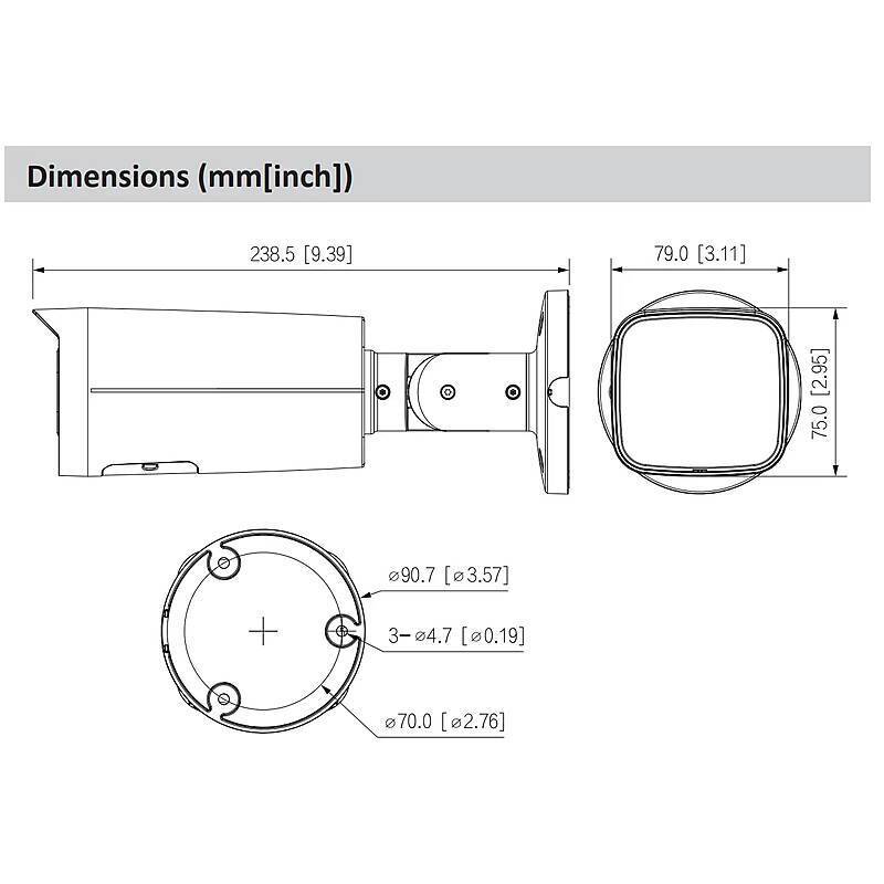 Dahua IPC-HFW3849TP-ZS-IL IP-Kamera 4K T/N IR PoE, 4K Ultra HDBullet Kamera | Blickwinkel:114° - 32° (Objektiv-Brennwei