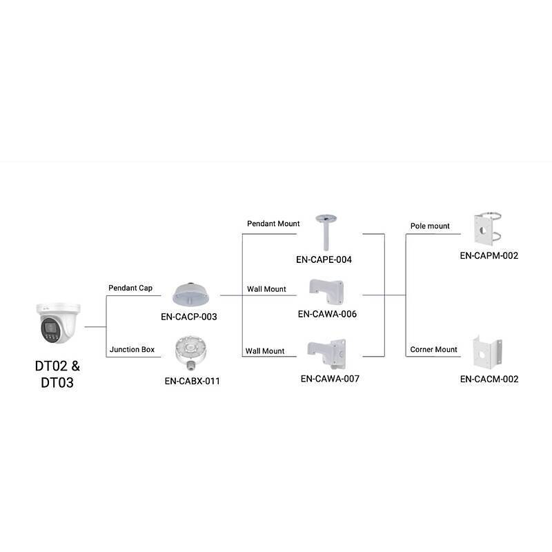 Eagle Eye DT02 IP-Kamera 4MPx T/N IR, PoE, IP66, 4 MegapixelKompakt Kamera | Features:Smart IR, NDAA (National Defense