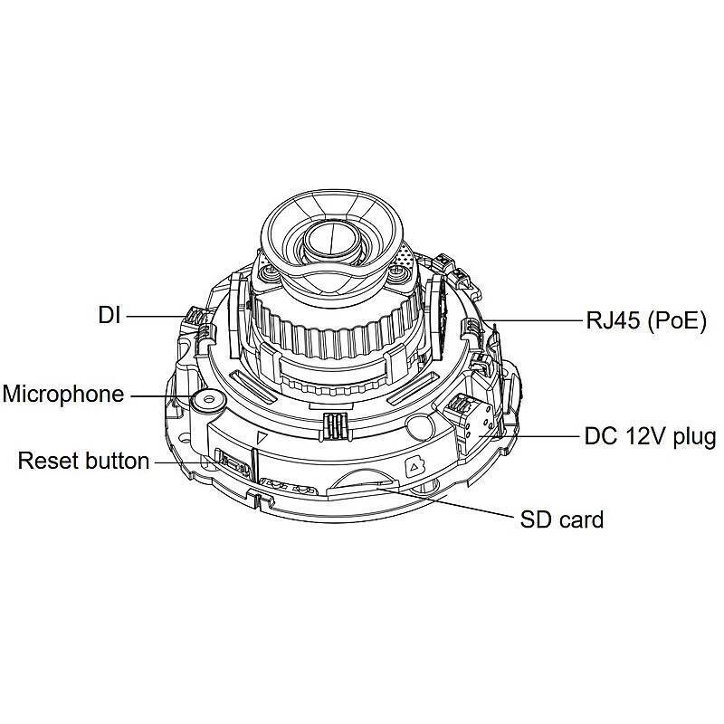 VIVOTEK FD9186-H(2.8MM) IP-Kamera 5MPx T/N IR PoE, Mit intelligentem Cyberschutz für Ihr Firmennetzwerk: Mehrstufige Er