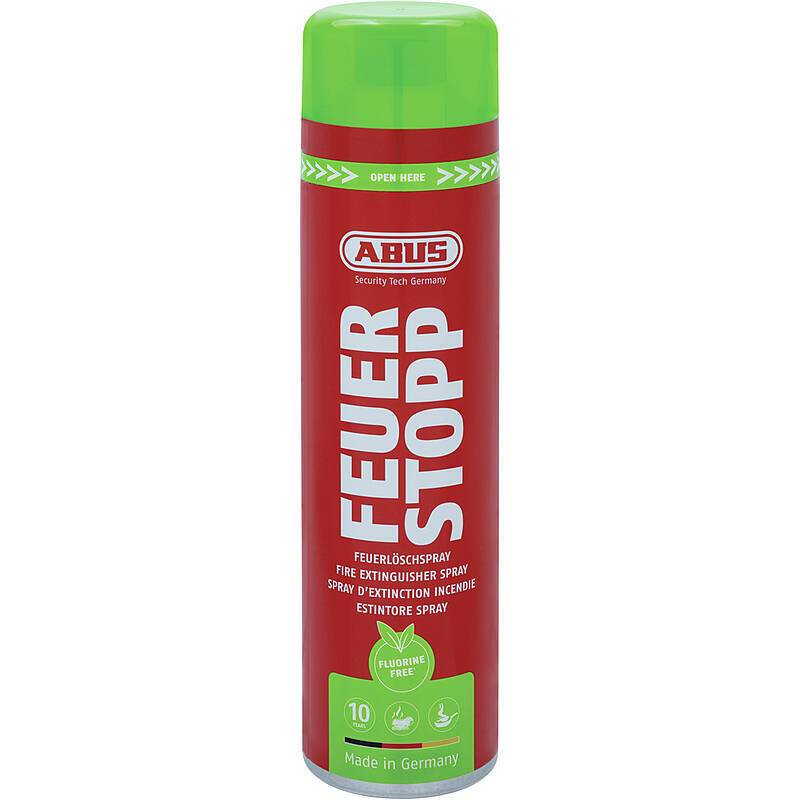 ABUS AFS625 Feuerstopp Feuerlöschspray fluorfrei, Löschspray | Füllmenge: 625 ml | Löschmittel: Schaumkonzentrat mit Wa