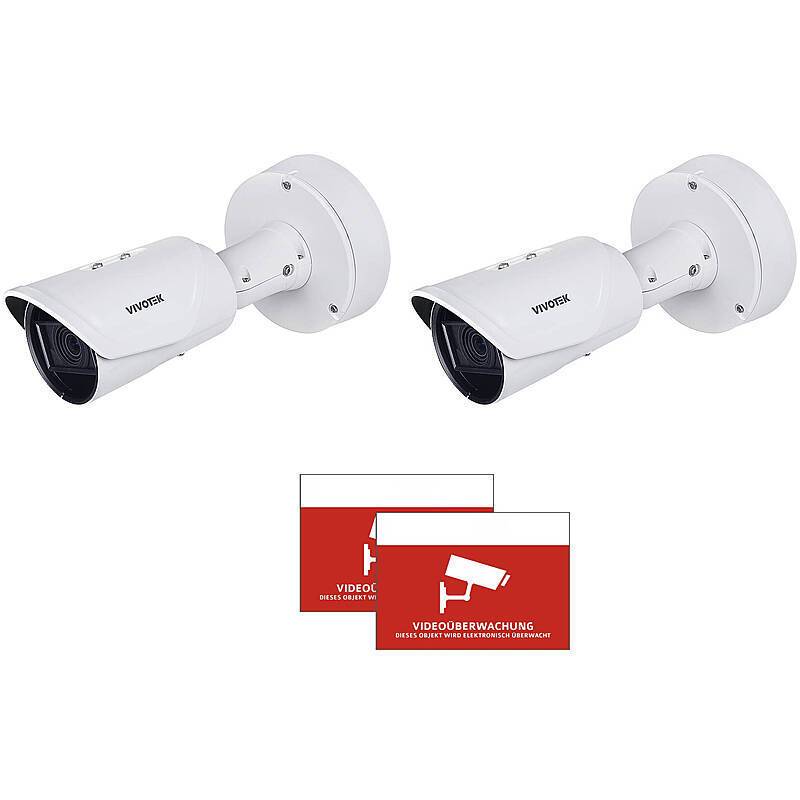 2x VIVOTEK IB9391-EHTV-v2 IP-Kamera + Aufkleber, Mit intelligentem Cyberschutz für Ihr Firmennetzwerk: Mehrstufige Erke