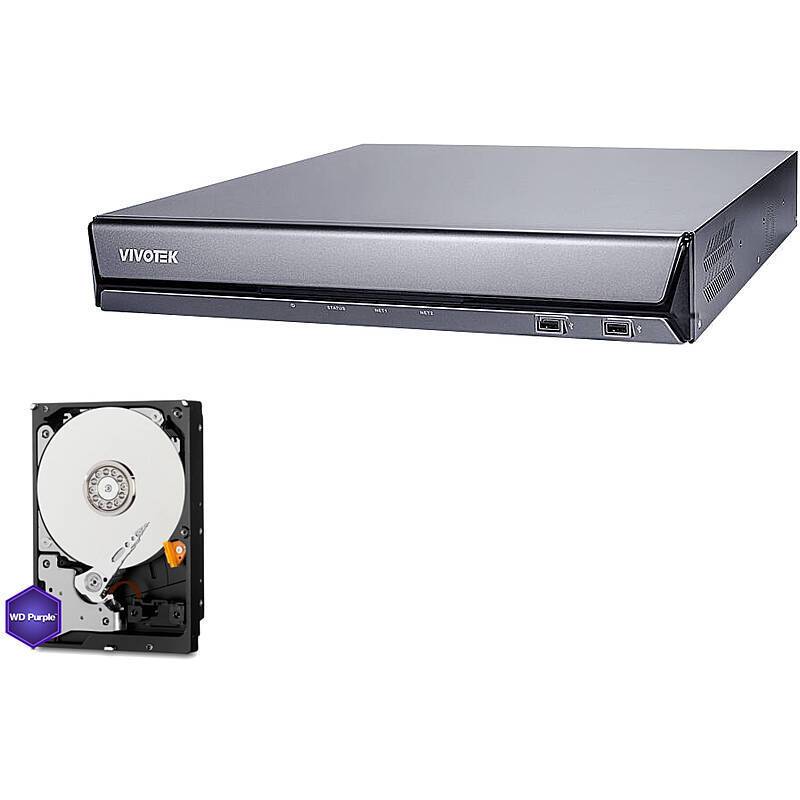 VIVOTEK SET NVR 20MPx 32-Kanal AI + 1x 4TB HDD, Set-Inhalt:NVR Rekorder, 4 TB Festplatte | NVR-REKORDER + FESTPLATTE SE