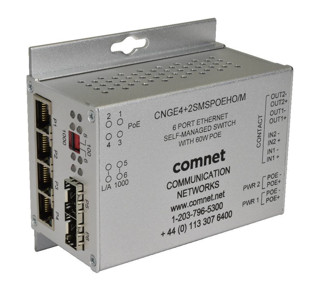 Vanderbilt CNGE4+2SMSPOEHO/M, 6 PORT GB ETH SMS SW 2SFP FX 4TX POE 60W