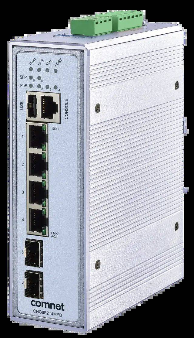 Industrieller Ethernet-Switch mit der Bezeichnung 