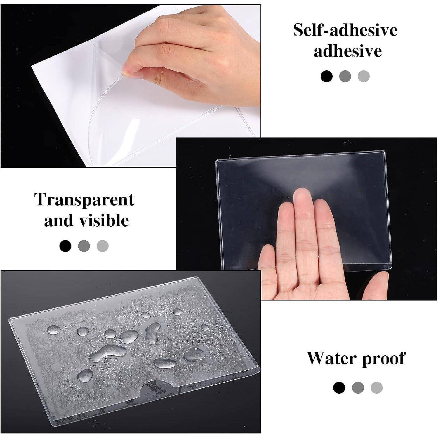 36 Stück Etikettenhalter Selbstklebend 13.5x9.5 cm Transparent