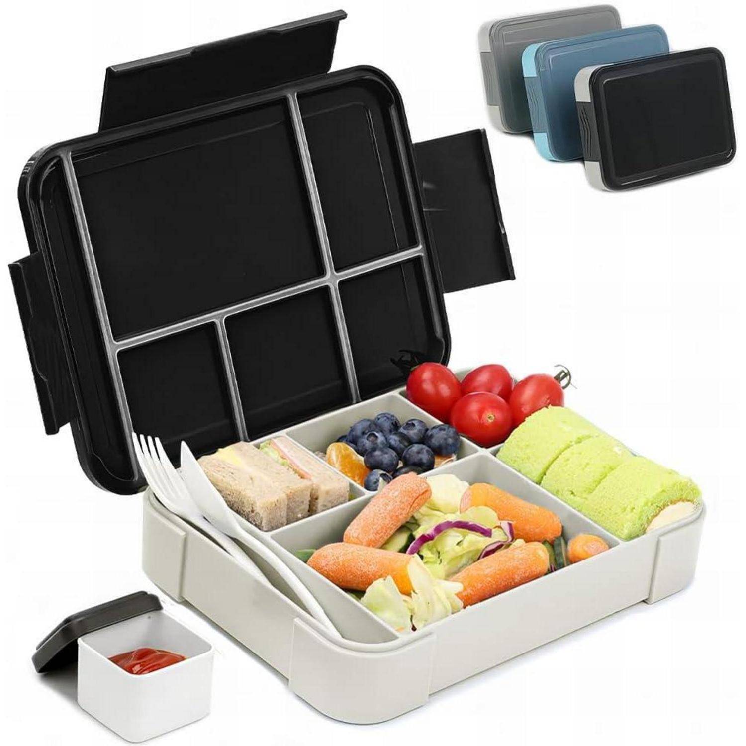 Brotdose Kinder mit Fächern 1330ML Lunchbox Auslaufsicher 6 Fächer
