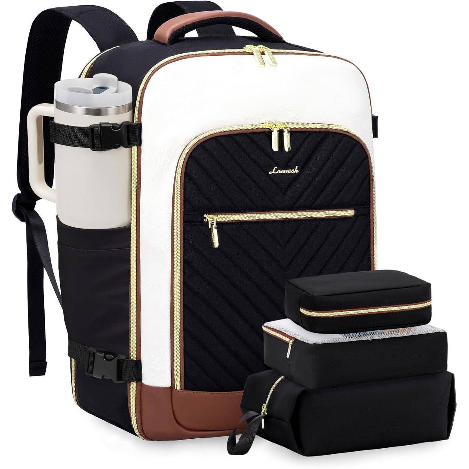 Handgepäck Rucksack Flugzeug 40L Reiserucksack Damen 18 zoll Laptop