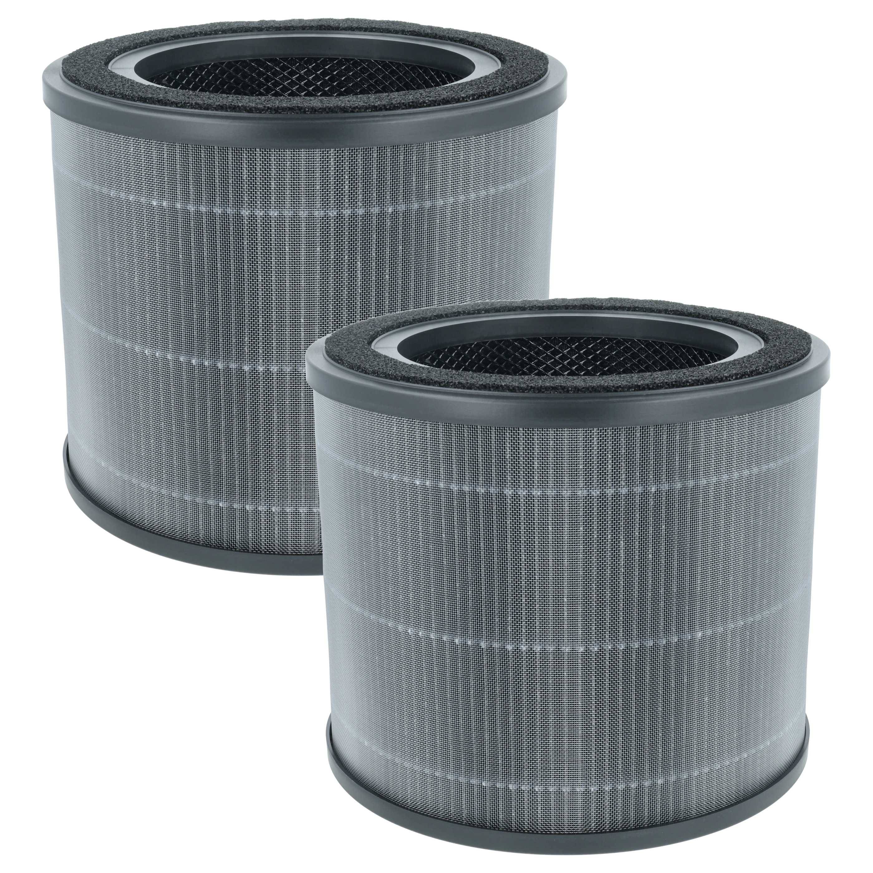 vhbw 2x H13 Filter kompatibel mit Grundig AirExpect, TL2713, AirExtend Luftreiniger - Ersatz-Filter mit integriertem Aktivkohle-Filter