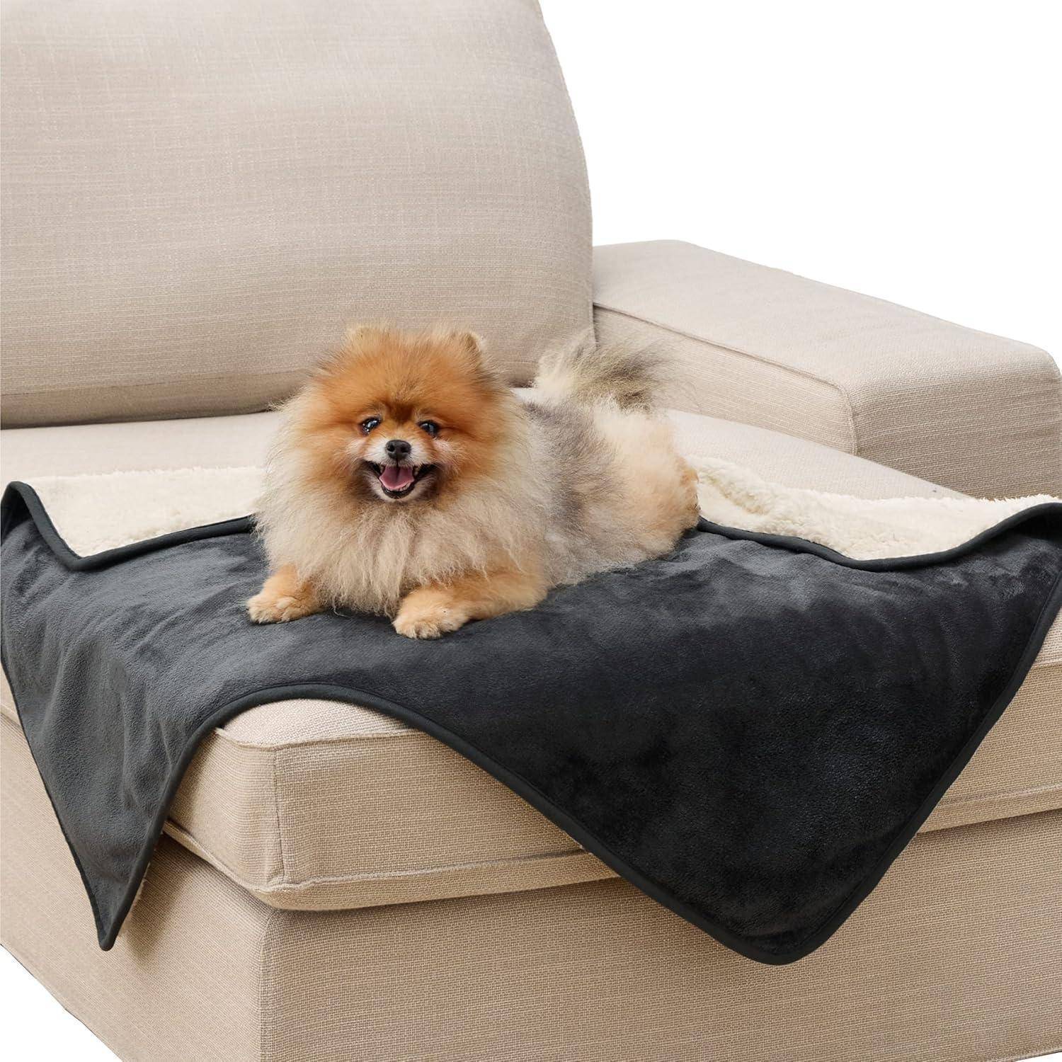 Hundedecke wasserdicht 100x80cm waschbar M (80x100cm) Dunkelgrau