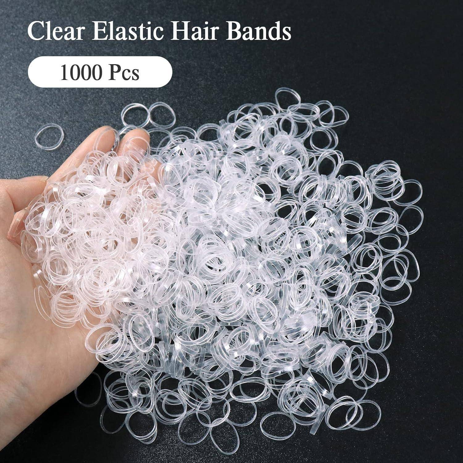 Haargummi 1000 Stück Mini Transparente Elastische Haargummis Mädchen