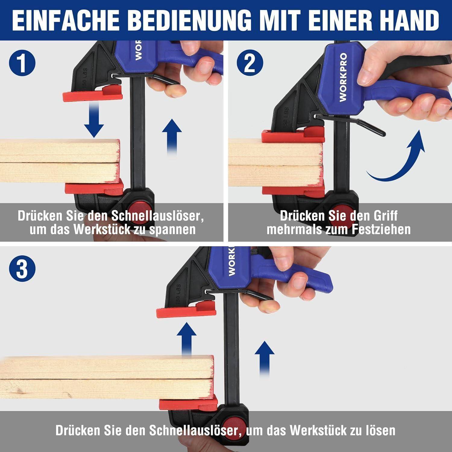 Einfache Einhand-Bedienung
