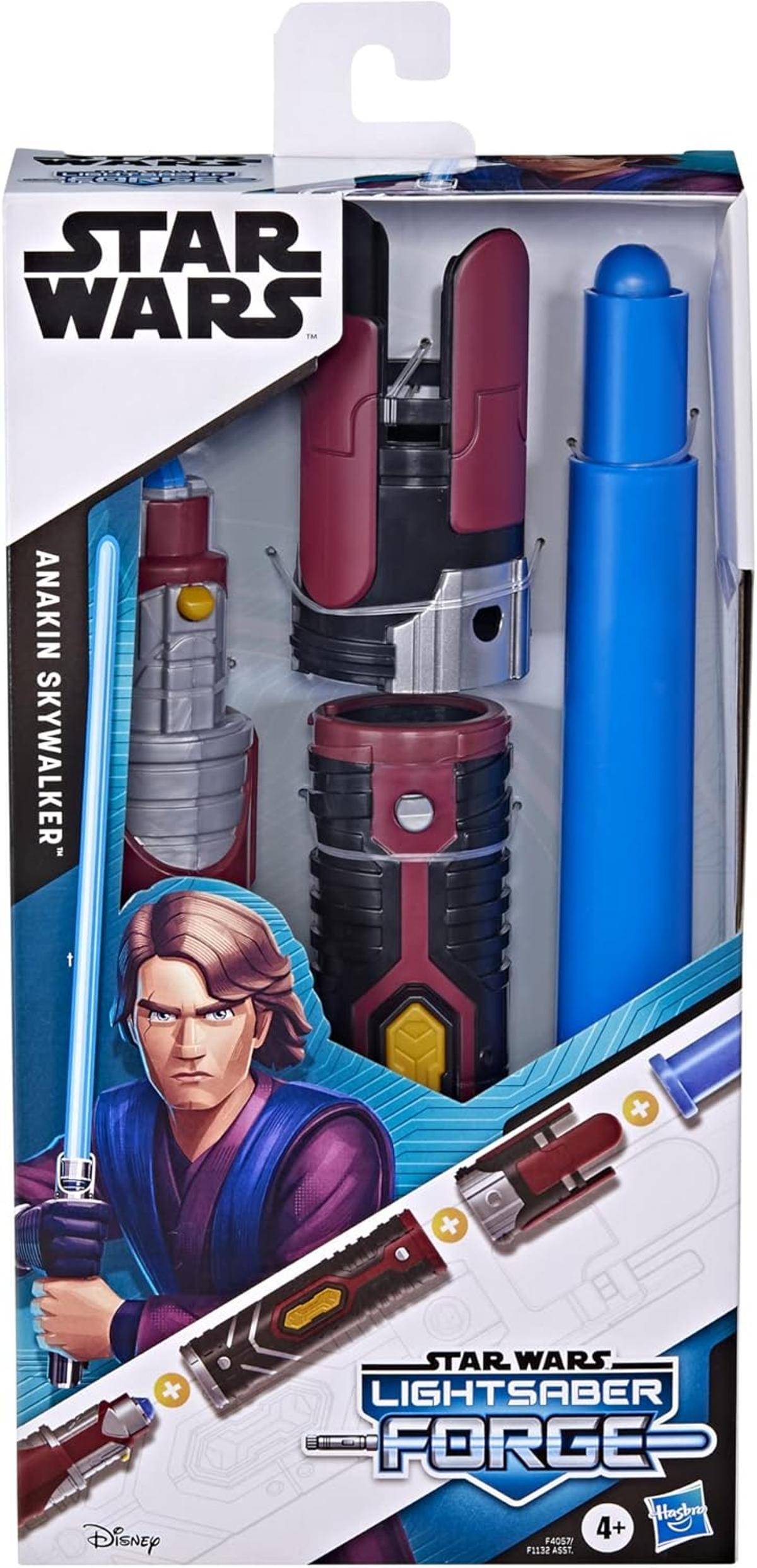 Hasbro Star Wars Forge Anakin Skywalker F4057 ausziehbares Lichtschwert blau 4+