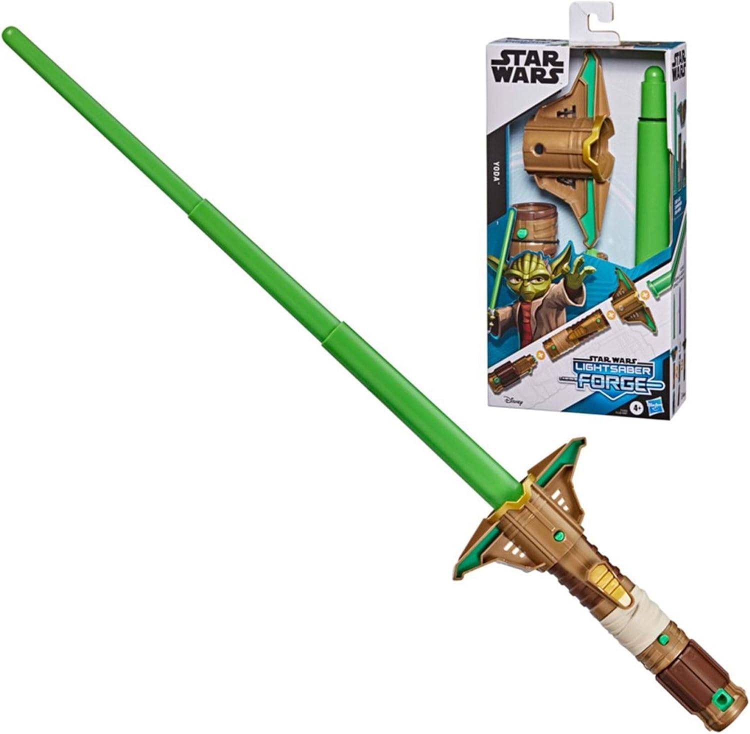 Star Wars Lightsaber Forge Yoda ausfahrbares Lichtschwert grün 4+