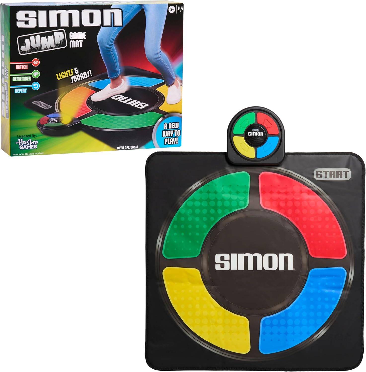 Just Play Hasbro Simon Jump Sprungspielmatte Soundeffekte Gedächtnisspiele 8+