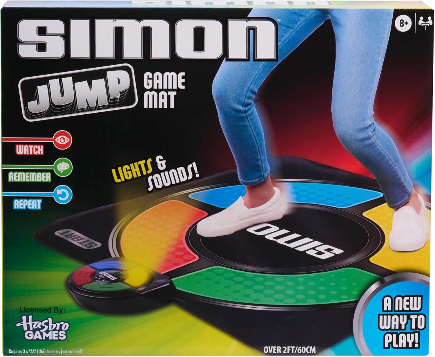 Just Play Hasbro Simon Jump Sprungspielmatte Soundeffekte Gedächtnisspiele 8+