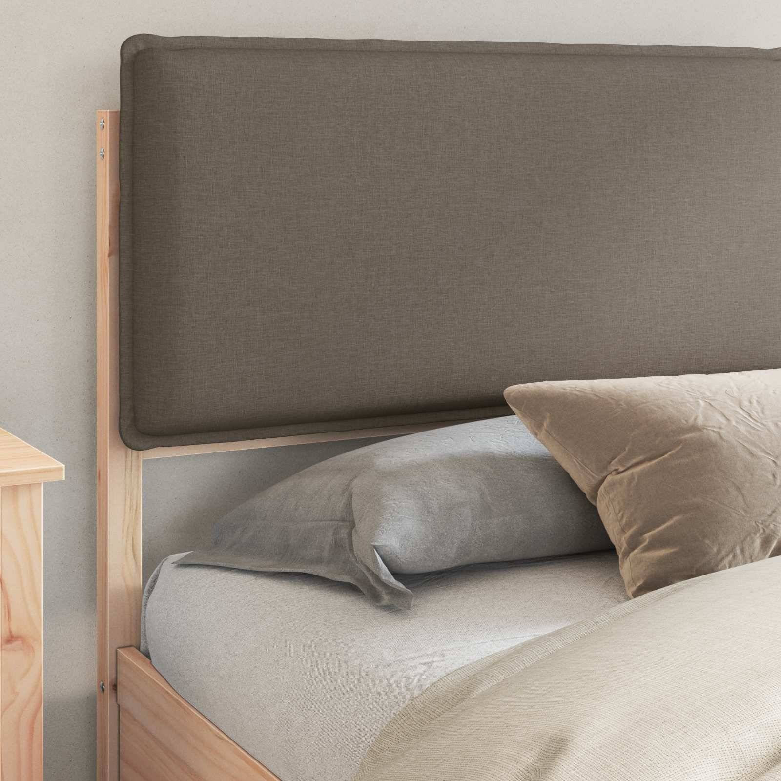 vidaXL Bettgestell mit gepolstertem Kopfteil Taupe 180 x 200 cm