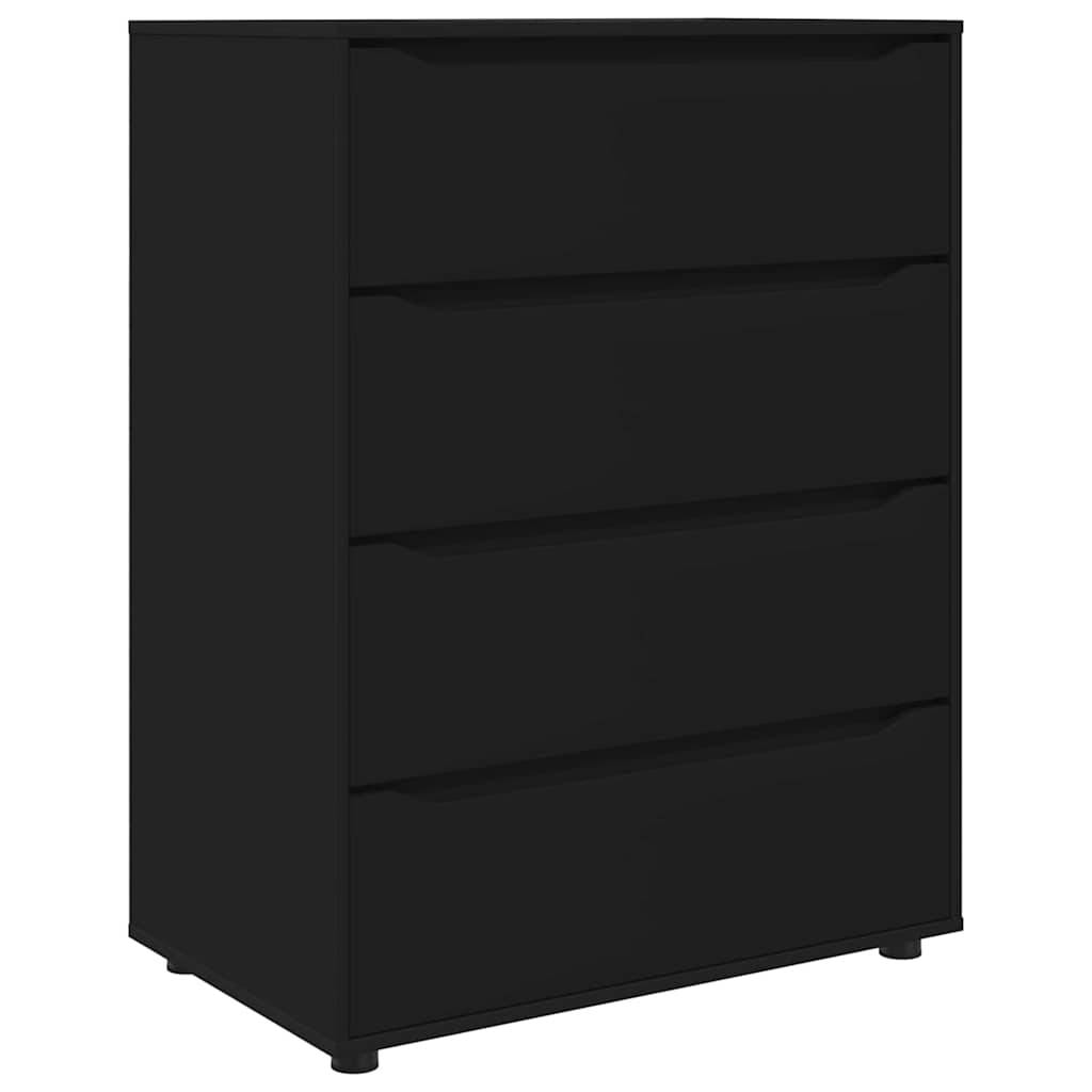 vidaXL Stauraumschränke Schwarz 80 x 48 x 105 cm Holzwerkstoff
