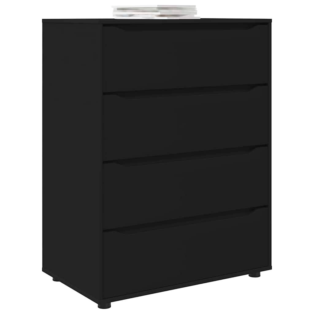 vidaXL Stauraumschränke Schwarz 80 x 48 x 105 cm Holzwerkstoff